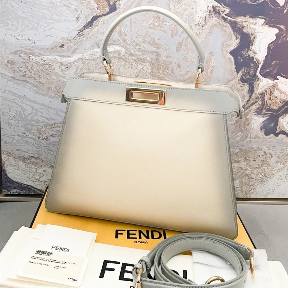 Sold!! Fendi Peekaboo ISeeU Ombre Medium Nappa Leather Tote - Picture 6 of 16